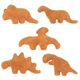 5 stil peluş dino nugget yastık bebek duyusal oyuncaklar yumuşak doldurulmuş hayvan dinozor tavuk blok bebek peluş oyuncak çocuklar eğitim oyuncakları hediyeler