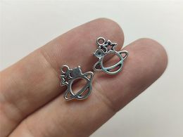 Charms 20pcs Space Series Planet Charm Antique Silver Colour Wholesale Bulk Lot For Necklace Keychain Bracelet Earring Jewellery Making