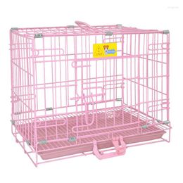 Cat Carriers Genuine Lejia Dog Cage Bold Folding Large Medium And Small Dogs Teddy Bichon Pet Wire