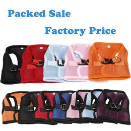 Harnesses TAILUP Factory Directly Sale 4Pcs/lot Pet Dog Harness Mesh Breathable Vest Harness For Large Dogs and Small Cat Animals XSXXL