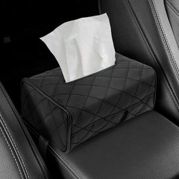 Tissue Boxes Napkins Car Tissue Box Leather Toilet Paper Holder Seat Back Tissue Box Case Napkin Container Organiser Holder Auto Interior Storage Z0505