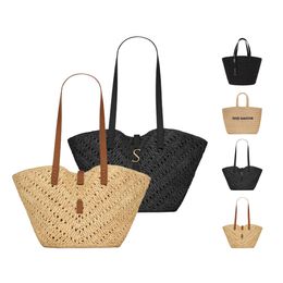 Rive Gauche straw Shopping Beach bag tote handbag Large fashion basket bags luxury designer Womens mens weekender clutch pochette lady Crossbody big Shoulder Bag