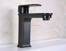 Bathroom Sink Faucets Oil Rubbed Bronze Square Basin Faucet Bath Vanity Vessel Sinks Mixer Tap Cold And Water Bnf665