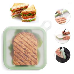 Dinnerware Sets Sandwich Lunch Box Hamburger Fixed Rack Holder Storage Kitchen Organiser Burger Silicone Donuts Case Container