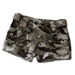 Women s Shorts Summer Camouflage Casual Military Zipper Pocket Pantaloon Ladies Plus Size 4XL Cotton Slim Fit Mini 230505