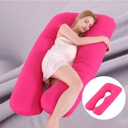 Maternity Pillows UShaped Maternity Breastfeeding Pillows Pregnant Women Sleeping Support Pillow Cotton Pillowcase Pregnancy Side Sleeper Bedding 230504