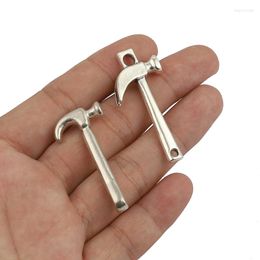 Charms 2PCS Tools Hammer Charm Pendants For Jewellery Making Antique Silver Colour Tool