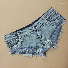 Women's Jeans #1076 Sexy Low Waist Shorts Women Beach Style Cotton Slim Short Denim Female Summer Skinny Ladies Girls Tassel