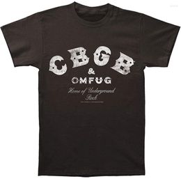 Men's T Shirts CBGB Distressed Logo Fitted Jersey Tee Shirt Custom Screen Printed Cotton T-shirt