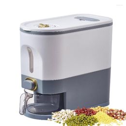 Storage Bottles Rice Bin Leakproof Bucket Cereal Dispense Grain Container And With Time Pointer