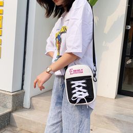 School Bags Personalised Women Canvas Bag Fashion Creative Personality Shoes Shape Shoulder Crossbody Female Funny Handbag And Purses