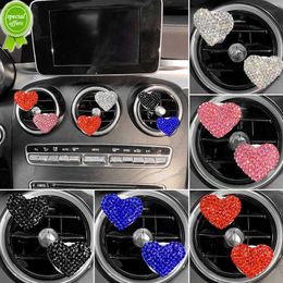 New 2Pcs Love Heart Air Freshener Diamond Car Perfume Fragrance Aromatherapy Smell Diffuser Auto Styling Interior Car Accessories