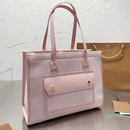 Designer-Pink Canvas Crossbody Bag Postman Bags Tote Handbags Messenger Handbag Cowhide Leather Flap Wallet Removable Shoulder Strap Gold Hardware