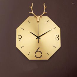 Wall Clocks Vintage Clock Living Room Movement Modern Gold Digital Metal Designer Horloges Murales Decor