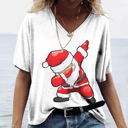 Women's T Shirts 2023 Women T-Shirts 3d Print Short Year's Christmas Sleeve Brand Shirt For Female Funny Xmas Clothin Oversized