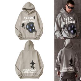 Hip Hop Sweatshirts Hoodies Men High Street Foam Letters Print Pullover Hoode Pullovers