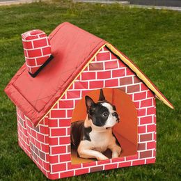 Pens Durable Dog House Wearresistant Foldable Small Footprints Pet Bed Tent Dog House Blanket Nest Travel Dog Supply