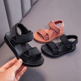 Sandals Size 21-36 Children Boys Sandals Casual Breathable Open Toeboy Beach Shoes Rubber School Sandals 230505