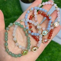 Strand Arrivals 2023 Fashion Luxury 5 Colours Natural Stone With Copper Beads Bracelet Women Jewellery