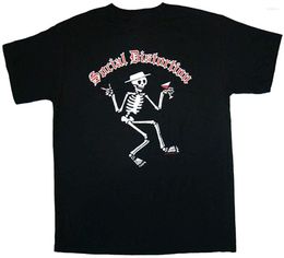 Men's T Shirts Social Distortion Skelly Shirt Men Women Black Festive Plus Size TEE