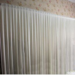 Party Decoration 3M 6M Plain Sheer White Wedding Drape Stage Background Backdrop Curtain For Event Decor