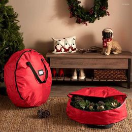 Storage Bags Christmas Garland Bag Foldable Multifunction Toy Sundries Round With Handle Waterproof Organiser Home Tidy Supplies