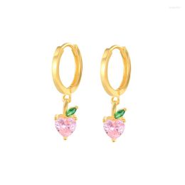 Dangle Earrings Aide 925 Sterling Silver Cute Fruit Charm For Women Girl Gift Apple Strawberry Grape Pendants Drop Earring Jewel