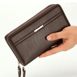 Wallets Multifunction Black Brown Male Leather Purse Men's Clutch Handy Bags Business Men Dollar Price Carteras Mujer