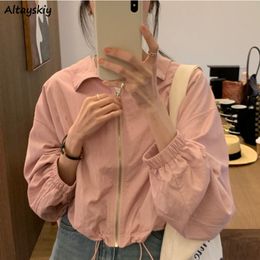 Women's Jackets Jackets Women Korean Style Summer Thin Breathable Ins Sun-proof Casual All-match Ulzzang Fashion Students Turn-down Collar Loose 230505
