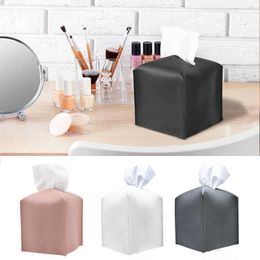 Tissue Boxes Napkins PU Leather Tissue Box Car Tissue Box Home Living Room Decoration Bedroom Kitchen Desktop Nordic Large Storage Box Napkin Holder Z0505