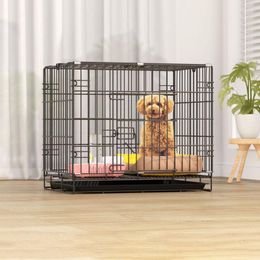 Cat Carriers Foldable Cat's House Dog Cage With Toilet Thickened Steel Wires Houses And Habitats For Puppy Kitten Doghouse Kennel Pet