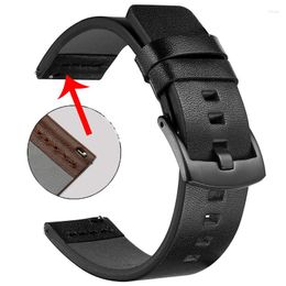 Uhrenarmbänder 20 mm echtes Lederarmband für Garmin Forerunner 245 245M 645 Vivoactive 3 Musik Smart Armband Band Armband