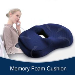 Cushion/Decorative Pillow Cushions Seat Cushion Pillow Memory Foam Pad Back Pain Relief Contoured Posture Corrector for Wheelchair Office Desk Chair TJ8470 230504