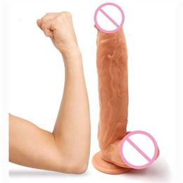 Sex Toy Massager 27cm Realistic Huge Vibrator for Woman Silicone Penis Dong with Suction Cup Skin Feeling Vagina Toys Adults