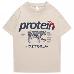 Men s T Shirts Protein Cartoon Graphic Kawaii Men Tshirt Summer Short Sleeve Oversize Man T Shirt Japanese Harajuku Clothing 230504