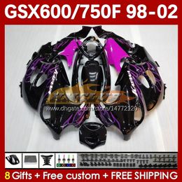 Body For SUZUKI KATANA GSX600F GSXF750 GSXF-750 GSXF 600 750 CC 169No.67 GSX750F 600CC 750CC 98 99 00 01 02 GSXF600 GSXF-600 1998 1999 2000 2001 2002 Fairing rose flames