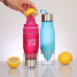 water bottle 650ml Water Bottle Squeezed Juice Lemon Juice Water Bottle Fruit Infuser Drinkware For Outdoor Sports My Shaker Drinking Bottle P230324