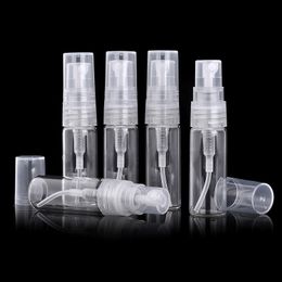300pcs/lot 3ML Mini Portable Glass refillable Perfume Bottle With Spray&Empty Parfum Cosmetic Vial With Atomizer