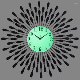 Wall Clocks Large Wrought Iron Creative Clock Living Room Home Art Decoration Mute Fashion