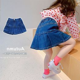 Skirts Spring Summer Girls Casual Jeans Skirt 230504