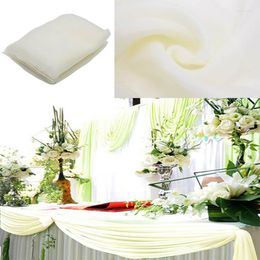 Party Decoration Organza 5mx1.35m Sheer Swag Fabric Wedding Drapes Backdrop Curtain Stand Arch Po Booth Background 32 Colours