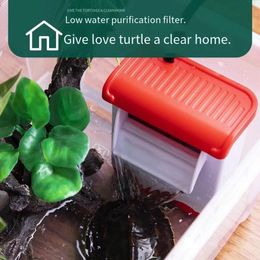 Pumps Turtle Tank Filter Mini House Low Water Filter Pump Low Suction Pump Turtle Tank Waterfall Pump Aquarium Accessories220240V2.5W