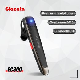 Cell Phone Earphones Glazata Wireless Bluetooth Headset with ENC Dual Mic Noise Cancelling Mute Key Earphone Original for Driving Office Business 230505