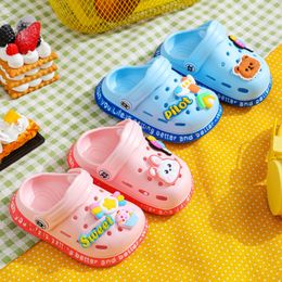 Sandals Summer Baby Sandals Kids Shoes Baby Boys Girls Cartoon Shoes Baby Beach Sandals Flat Heels Solid Non-slip Childrens Garden Shoes 230505