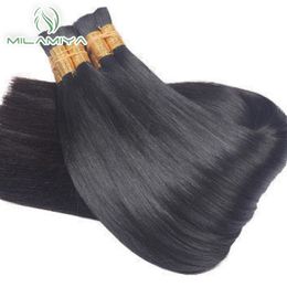 Cabelos de cabelo de cabelo humano a granel para trançar 100g 100% de trança humana natural Bundles a granel sem trama ondulada 230518