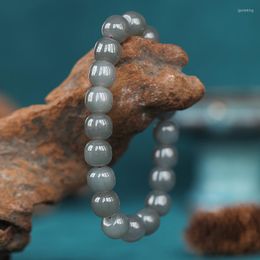 Strand Nephrite Jade Bracelet Female Natural Smoky Purple Old-Styled Bead Ornament Accessories Gift Authentic