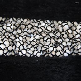 Chains 10mm Black Mystical Stone Necklace Spherical Beads 15.5" Tibetan Ball Dzi Loose Gems Gate