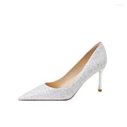 Dress Shoes White Wedding Bride Pumps Crystal Bridesmaid High Heels Stiletto Sexy Party