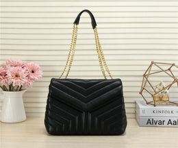 Mulher de alta qualidade bolsa ombro designer bolsa corrente ouro crossbody sacos carta couro macio mensageiro feminino gm tamanho moda y saco