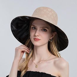Wide Brim Hats Sunshade Hat Children's Summer Big Covering Face Jacquard Outdoor Fisherman's Black Glue Sunscreen Sun